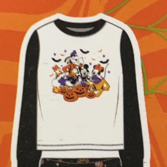 Disney Mickey and Gang Adult Unisex Fleece Halloween Pajamas Size Large NWT - Picture 2 of 9